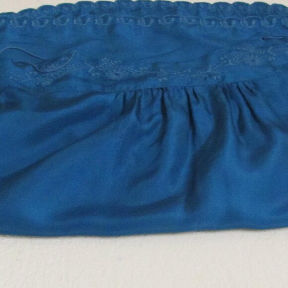 NWT Joie 100% Silk Moroccan Blue Tassel-Drawstrings Spaghetti-Straps Mini Dress - Picture 4 of 10